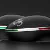 Abarth mirror caps carbon-look with scorpion and flag