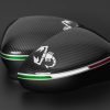 Abarth mirror caps carbon-look with scorpion and flag