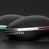Carbon-look Abarth mirror caps with ABARTH lettering