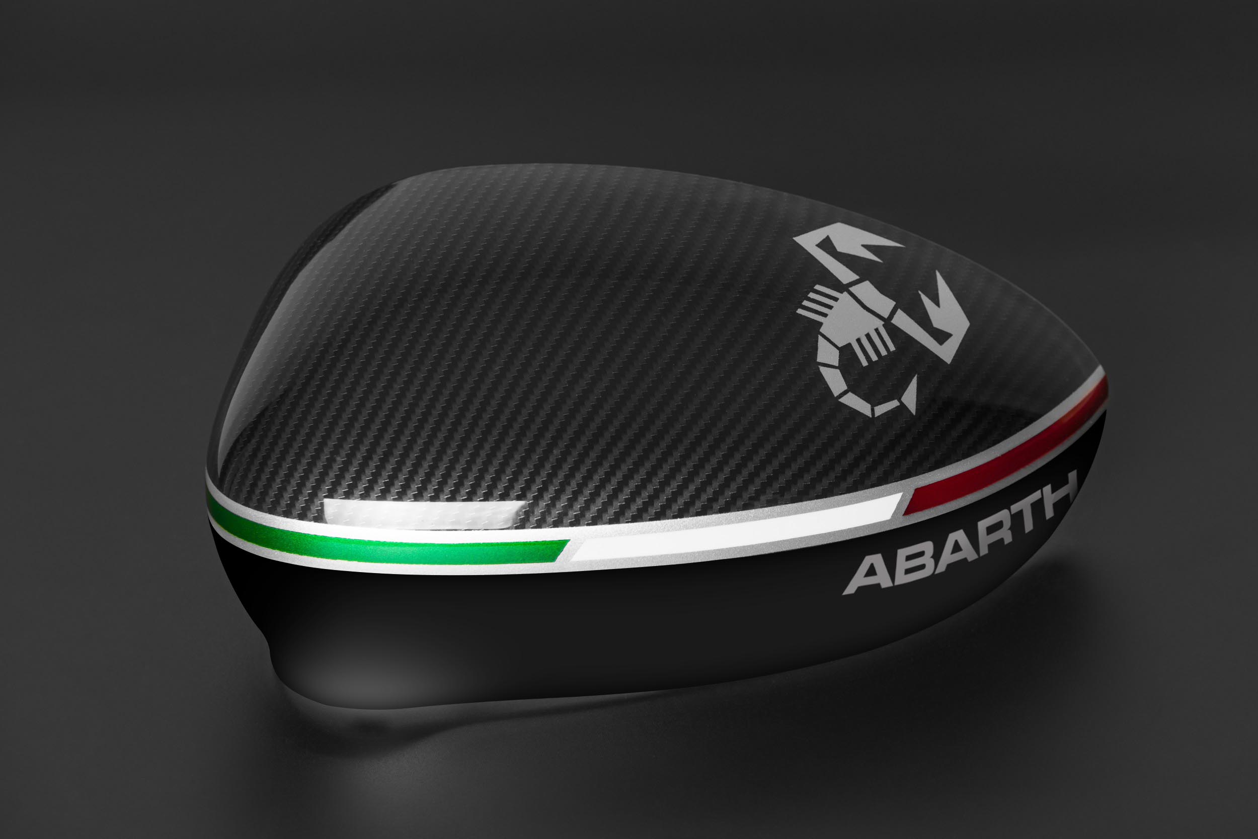 ABARTH inscription mirror cap set for 500/595/695, full replacement