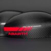 abarth carbon mirror caps with reflective red
