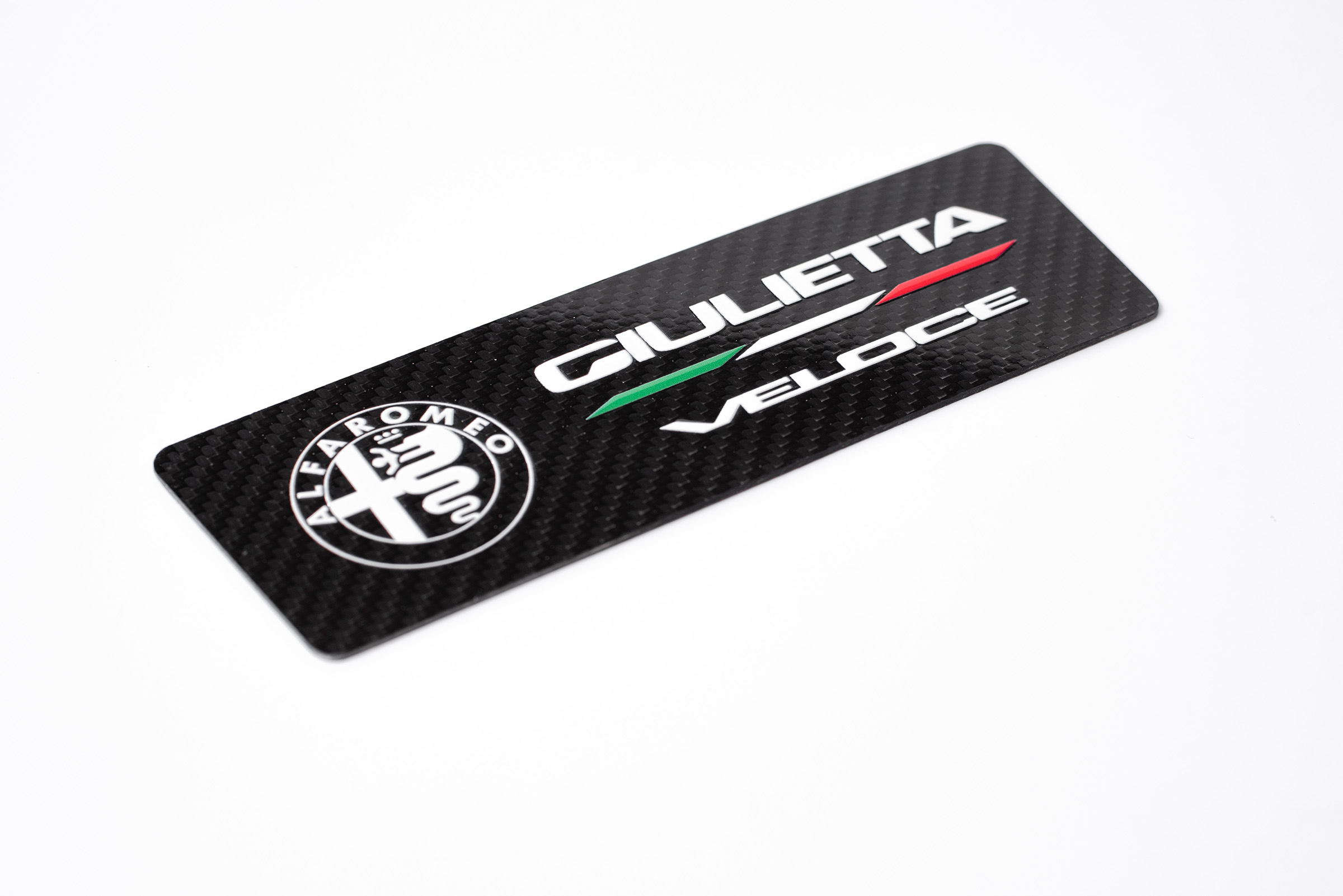 personalized carbon interior badge