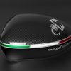Italian tricolore detail on Abarth carbon-look mirror cover
