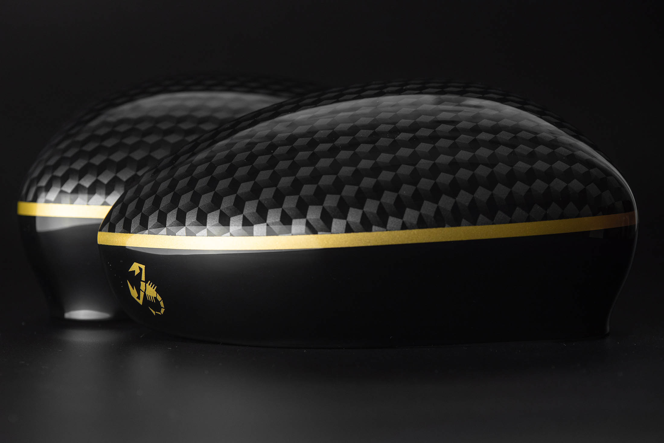 abarth scorpione oro mirror caps