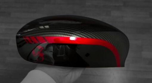 abarth carbon look mirror caps