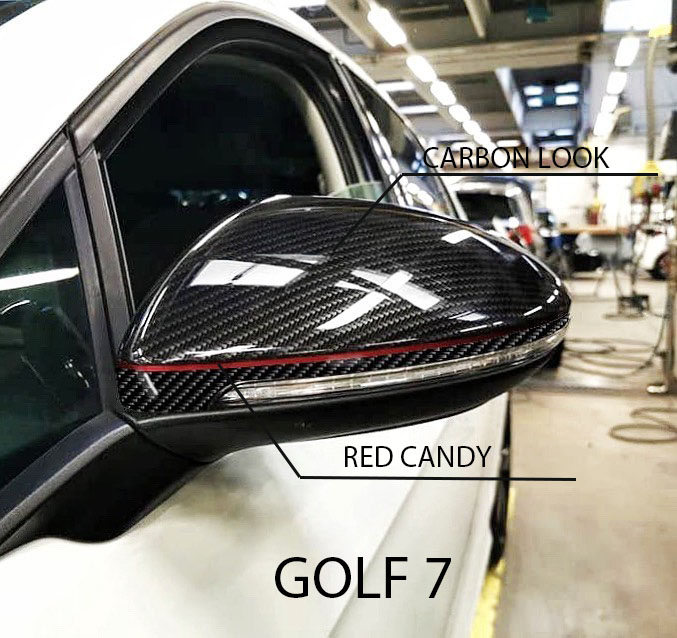 GOLF 7 carbon mirror caps