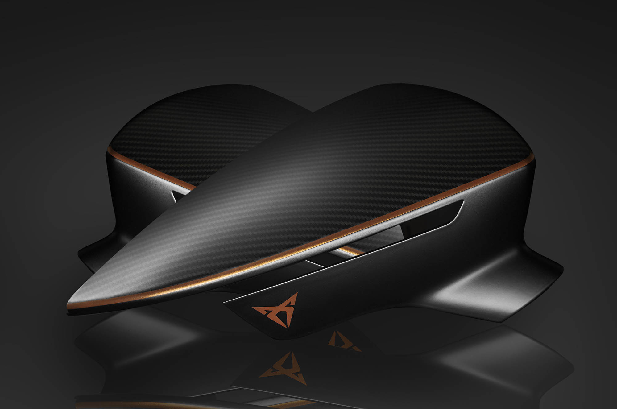 cupra leon 5f copper carbon mirror caps cupra leon 5f copper carbon mirror caps