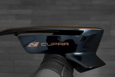 carbon mirror caps with copper cupra R logo