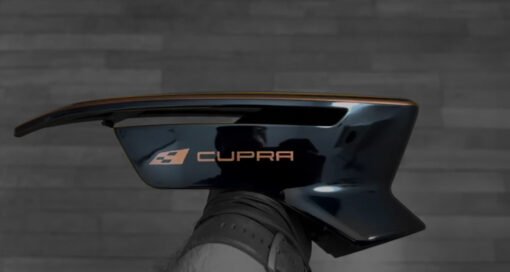 carbon mirror caps with copper cupra R logo