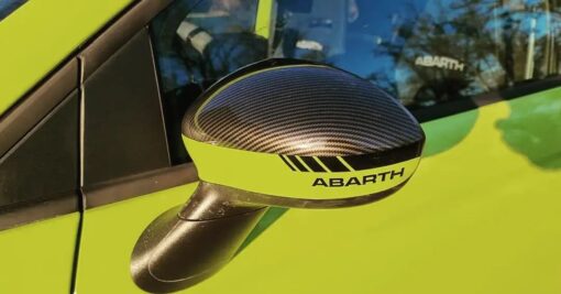 abarth adrenalina verde mirror caps