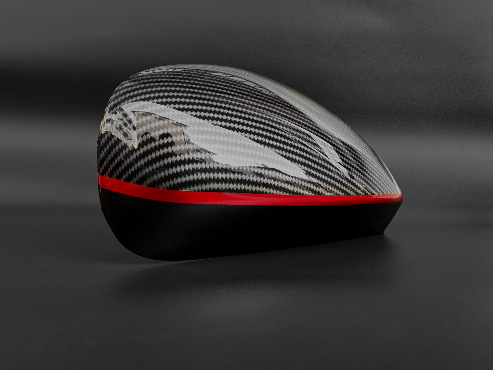ALFA romeo carbon look miror caps with red stripe 2