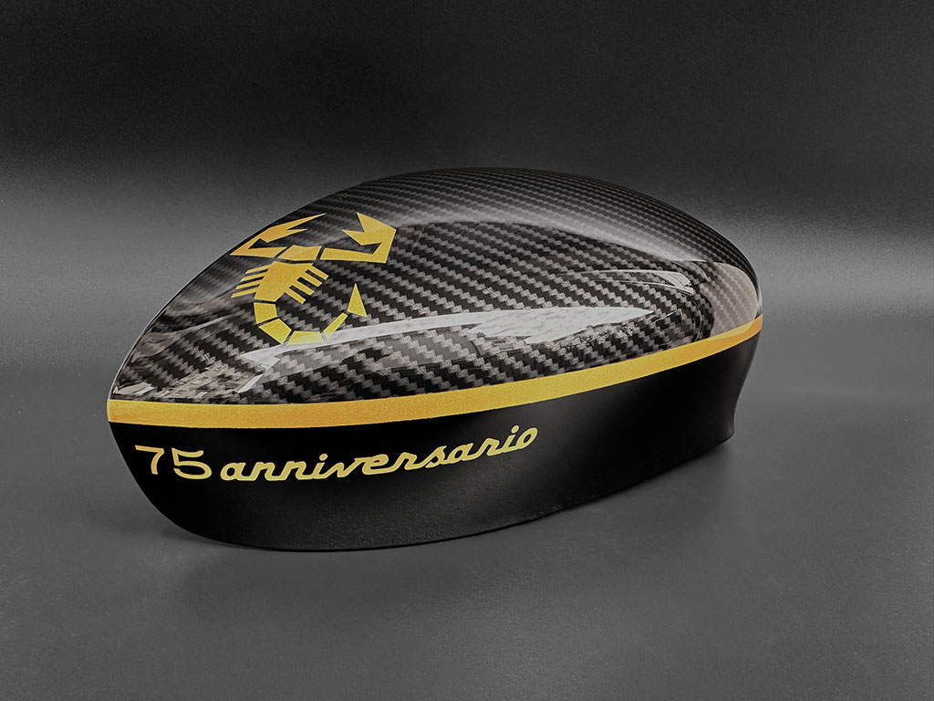 abarth 75 anniversario mirror caps